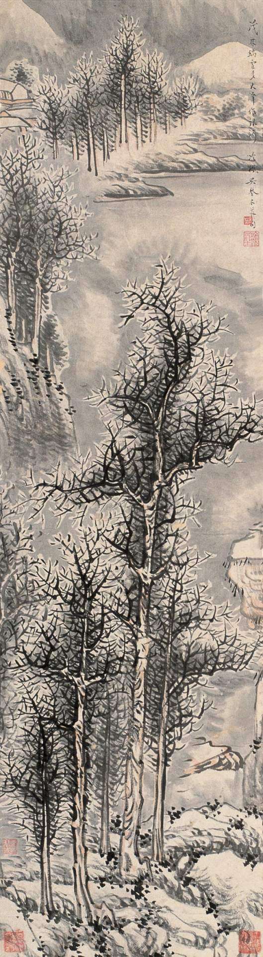 以无锡为例,1947年有写生作品《蠡园风景》,1949年有与无锡画家诸健秋