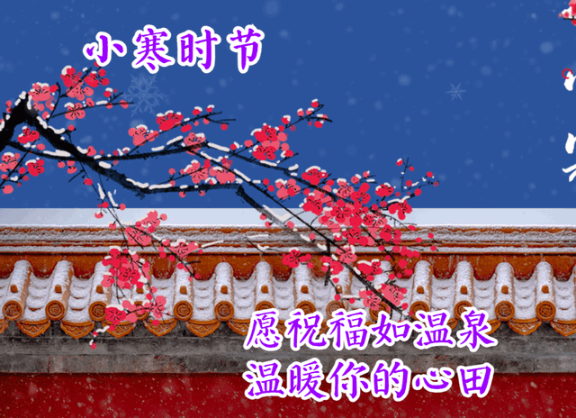 小寒瑟瑟雪花飞,你吟我唱凌冬暖.阖家安康祝福送,快乐幸福岁岁牵!