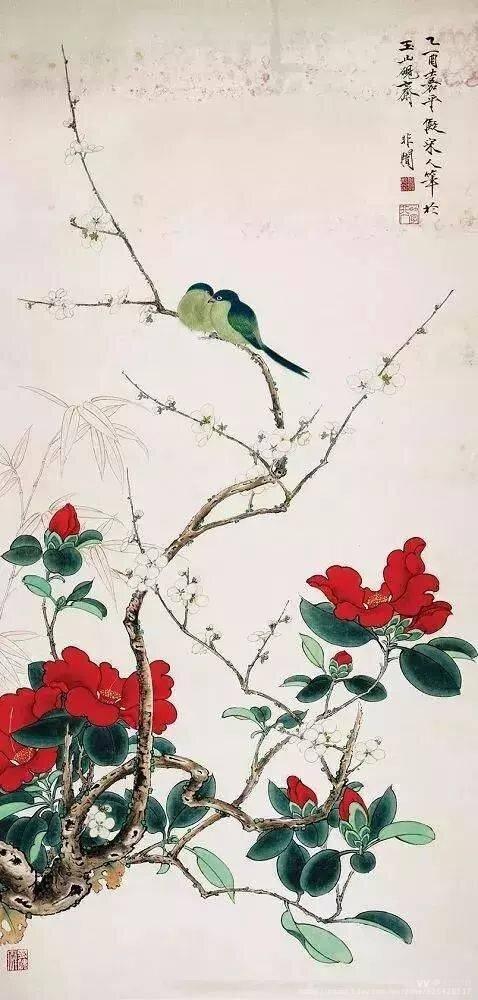 中国著名工笔画大师于非闇精品花鸟山水画作品赏析