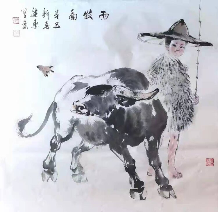 牛,西双版纳的牛是最令人难忘的,壮壮的,憨憨的,默默的,说是拓荒牛,老