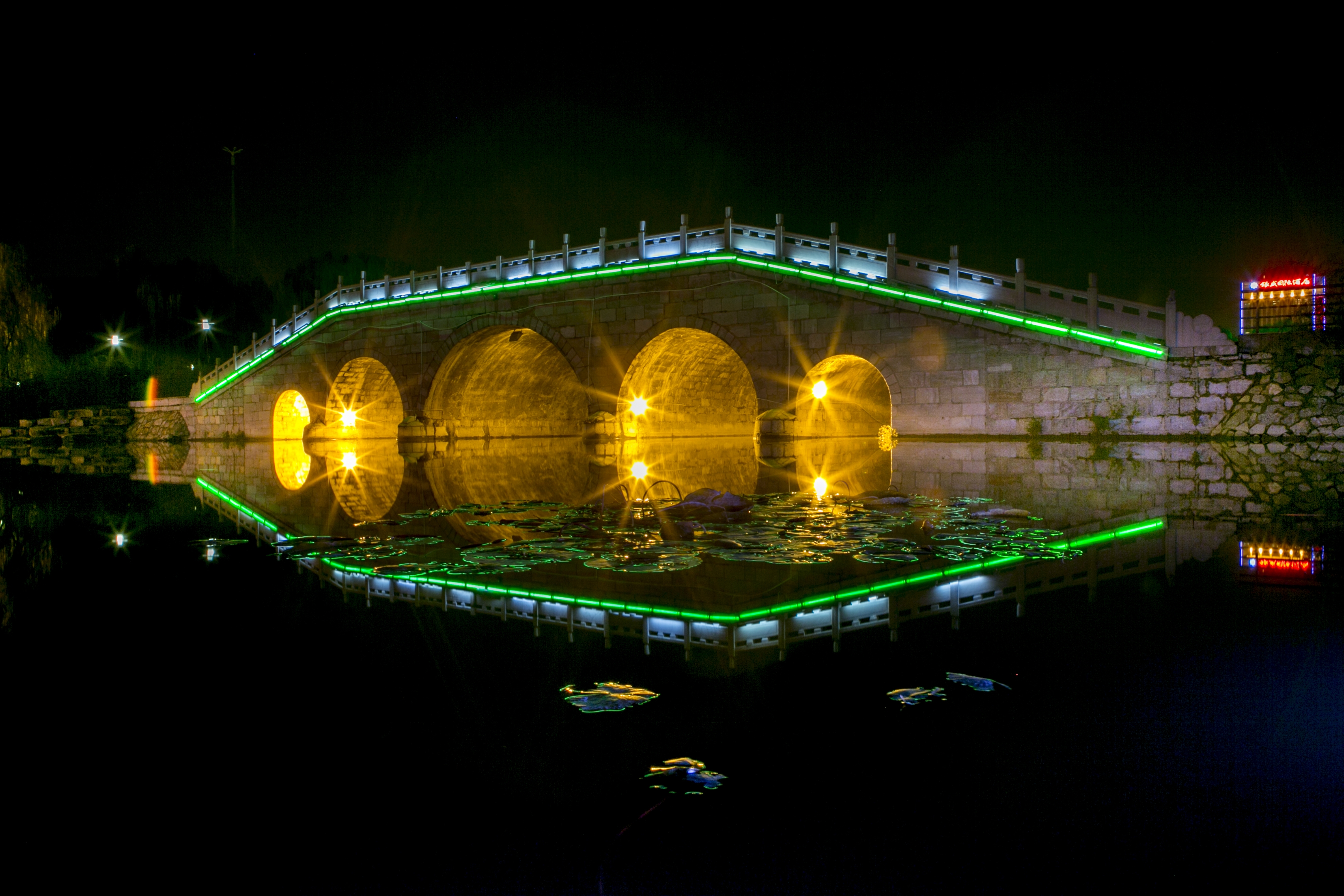 月到中秋一一菏泽牡丹园夜景(首发)