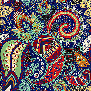 佩斯利涡纹旋花纹的图案多来自菩提树叶或是海枣树叶,而这两种树具有"