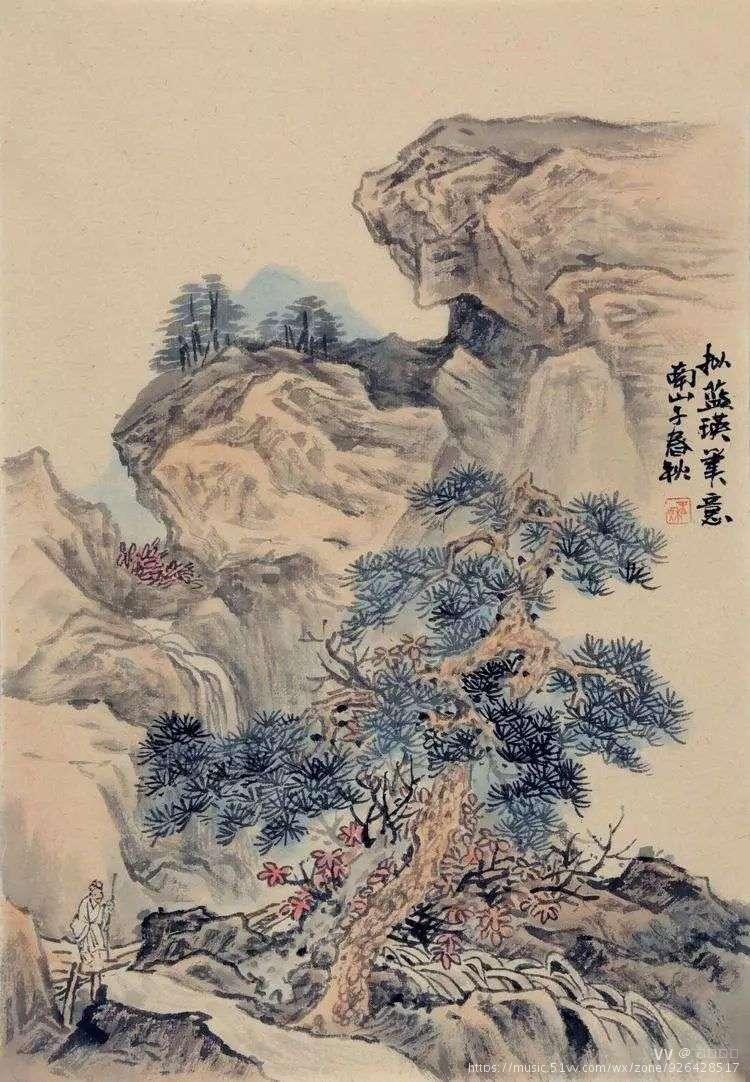 近代画坛新秀赵春秋的山水画作别开生面令人赞叹