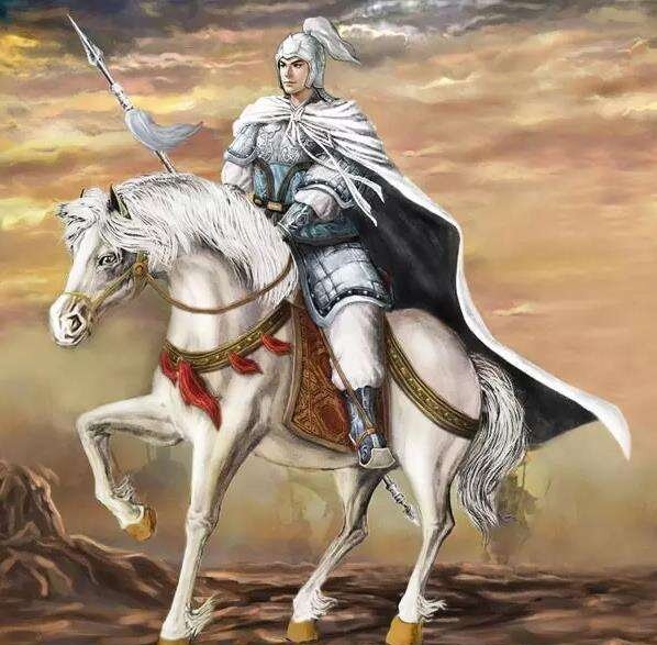 他就是那个白盔白甲白罗袍,骑白色战马,手持亮银枪的英雄少年,在晨光