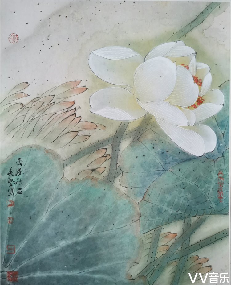 1010今日赏画秋荷