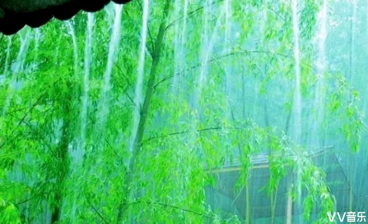 下雨古风竹林图片唯美图片