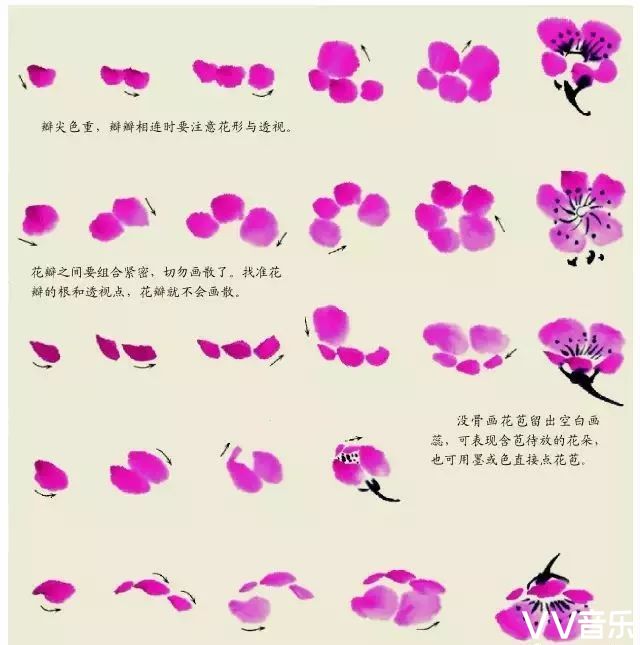 【国画教程】写意梅花的画法,易学!